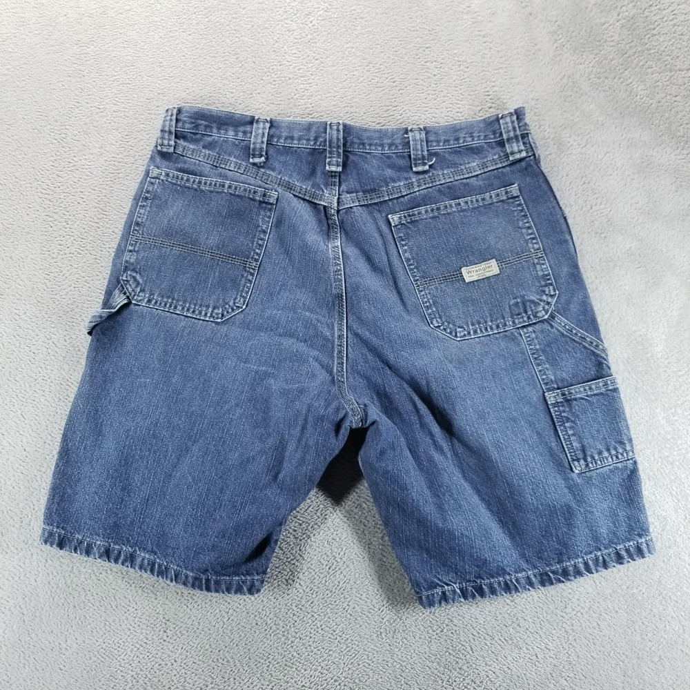 Wrangler Shorts Mens 36 Blue Denim Carpenter 9"‎ Relaxed Workwear Jorts